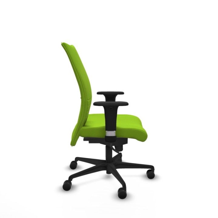 Albacete confidente XL sincro similpiel pistacho brazos 1D cromados base nailon ruedas 65 mm nailon