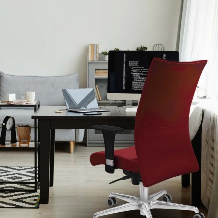 Albacete confidente XL sincro similpiel pistacho brazos 1D cromados base aluminio ruedas 65mm engomadas