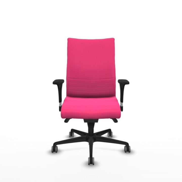 Albacete confidente XL sincro similpiel rosa brazos 1D cromados base nailon ruedas 65mm engomadas