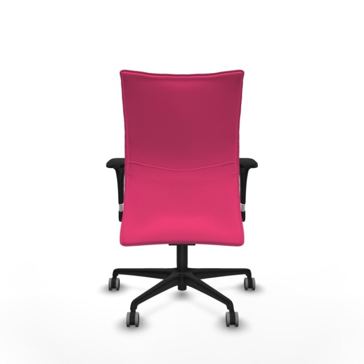 Albacete confidente XL sincro similpiel rosa brazos 1D cromados base nailon ruedas 65mm engomadas