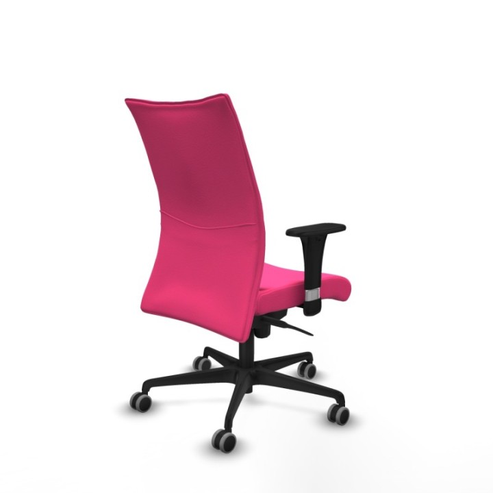 Albacete confidente XL sincro similpiel rosa brazos 1D cromados base nailon ruedas 65mm engomadas