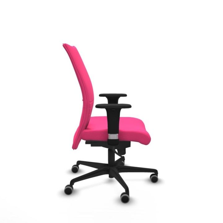 Albacete confidente XL sincro similpiel rosa brazos 1D cromados base nailon ruedas 65mm engomadas