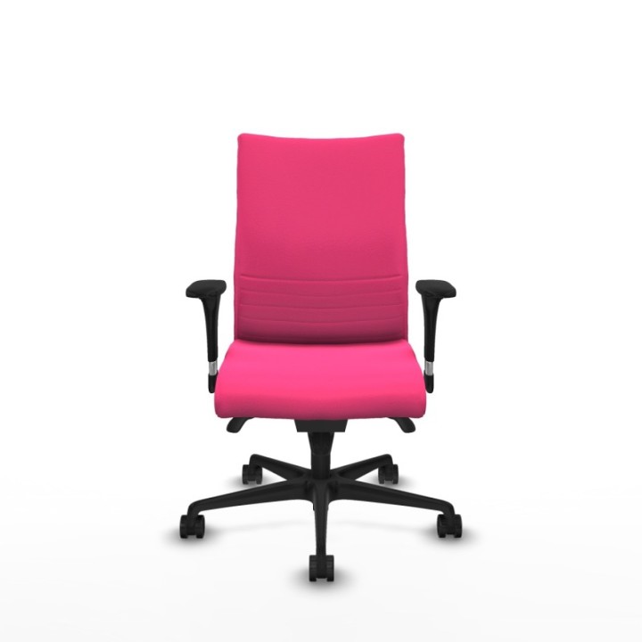 Albacete confidente XL sincro similpiel rosa brazos 1D cromados base nailon ruedas 65 mm nailon