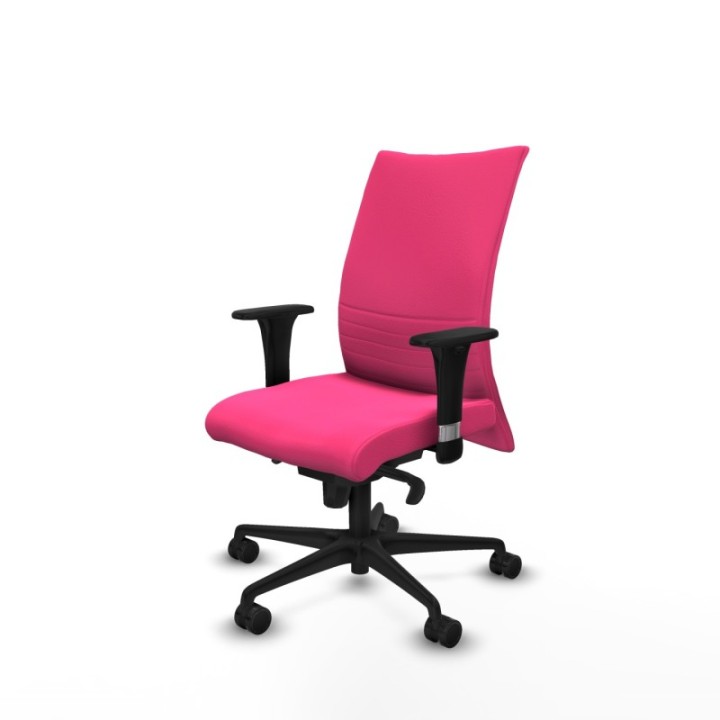 Albacete confidente XL sincro similpiel rosa brazos 1D cromados base nailon ruedas 65 mm nailon