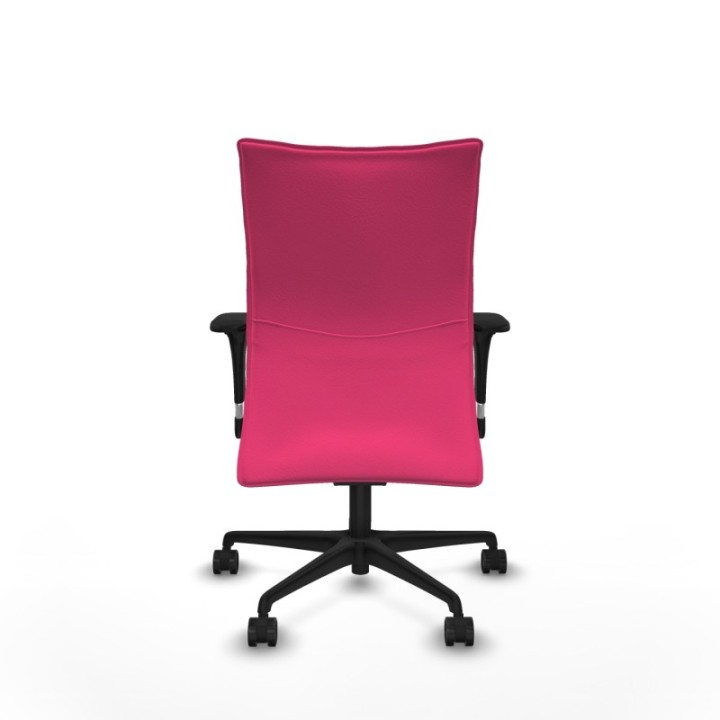 Albacete confidente XL sincro similpiel rosa brazos 1D cromados base nailon ruedas 65 mm nailon