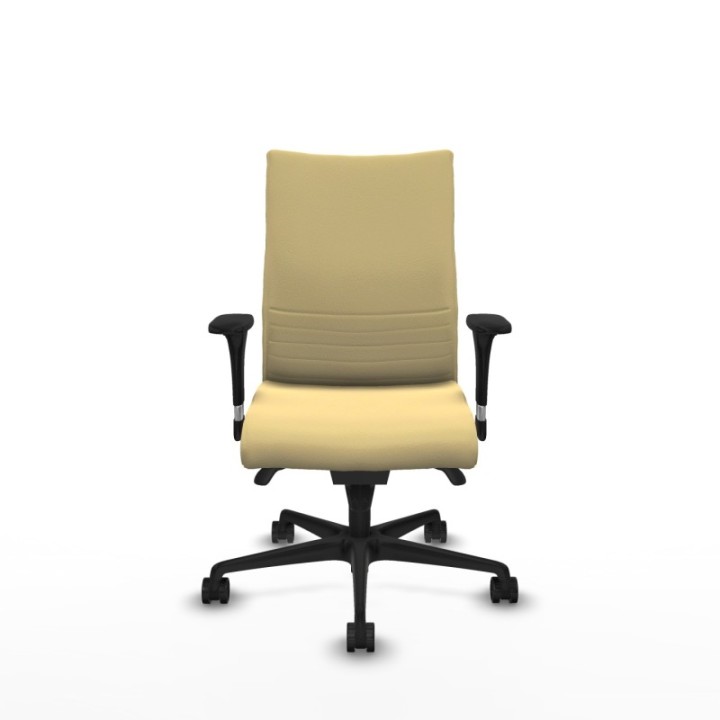 Albacete confidente XL sincro similpiel crema brazos 1D cromados base nailon ruedas 65 mm nailon