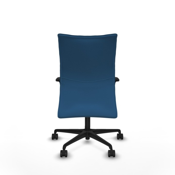 Albacete confidente XL sincro similpiel azul claro brazos 1D cromados base nailon ruedas 65 mm nailon