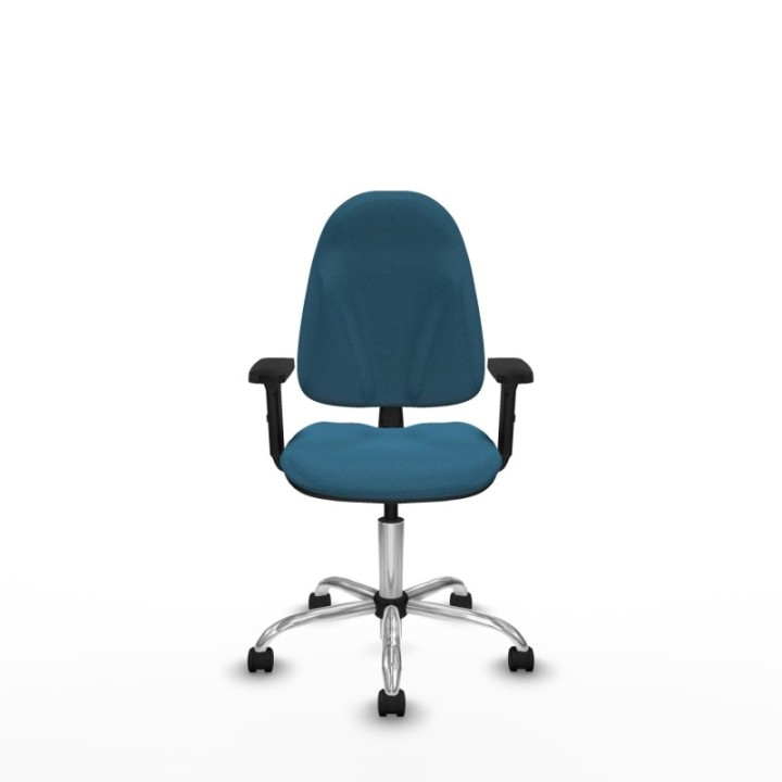 Algarra CP bali verde petroleo brazos 2D base cromada ruedas nailon 50mm