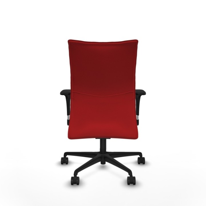 Albacete confidente XL sincro similpiel rojo brazos 1D cromados base nailon ruedas 65 mm nailon