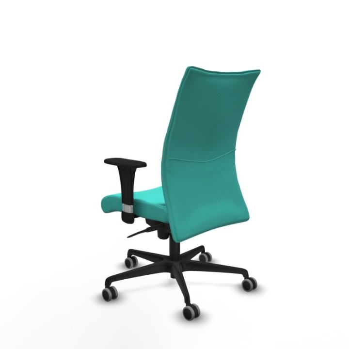 Albacete confidente XL sincro similpiel turquesa brazos 1D cromados base nailon ruedas 65mm engomadas