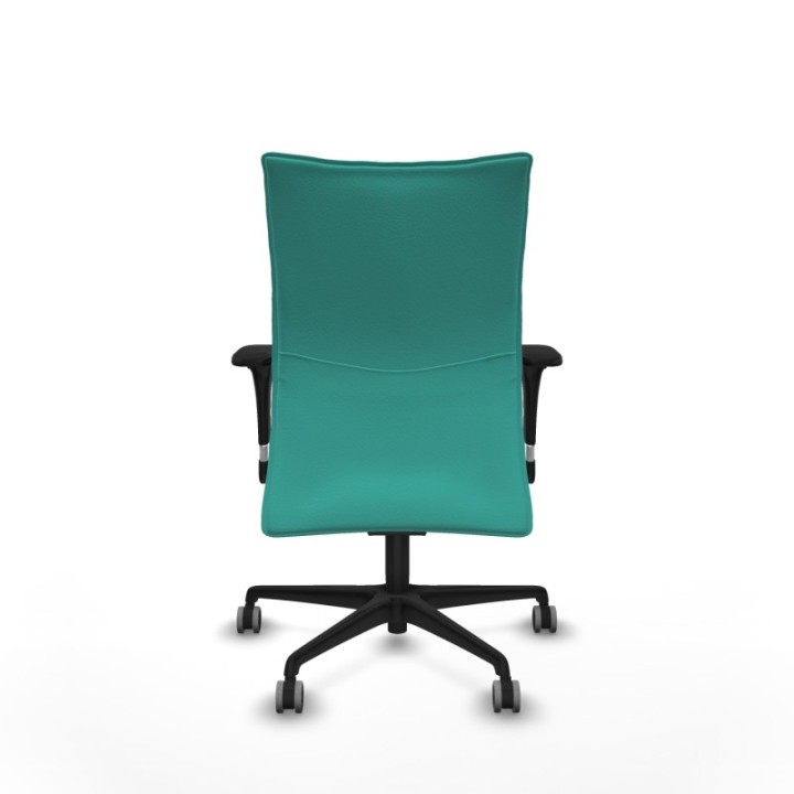 Albacete confidente XL sincro similpiel turquesa brazos 1D cromados base nailon ruedas 65mm engomadas