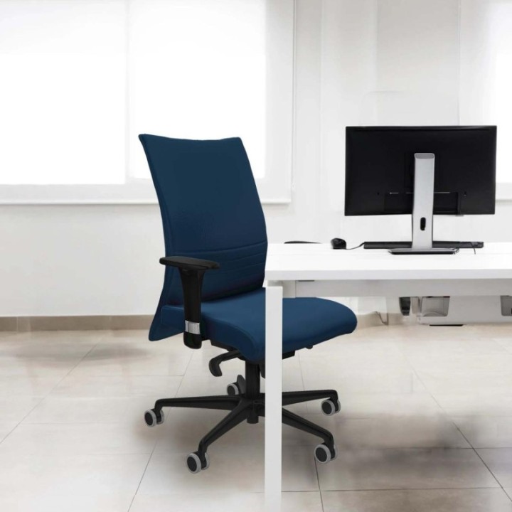 Albacete confidente XL sincro similpiel turquesa brazos 1D cromados base nailon ruedas 65mm engomadas