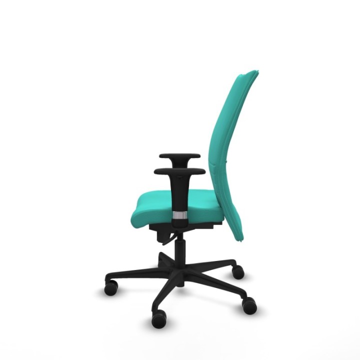 Albacete confidente XL sincro similpiel turquesa brazos 1D cromados base nailon ruedas 65 mm nailon