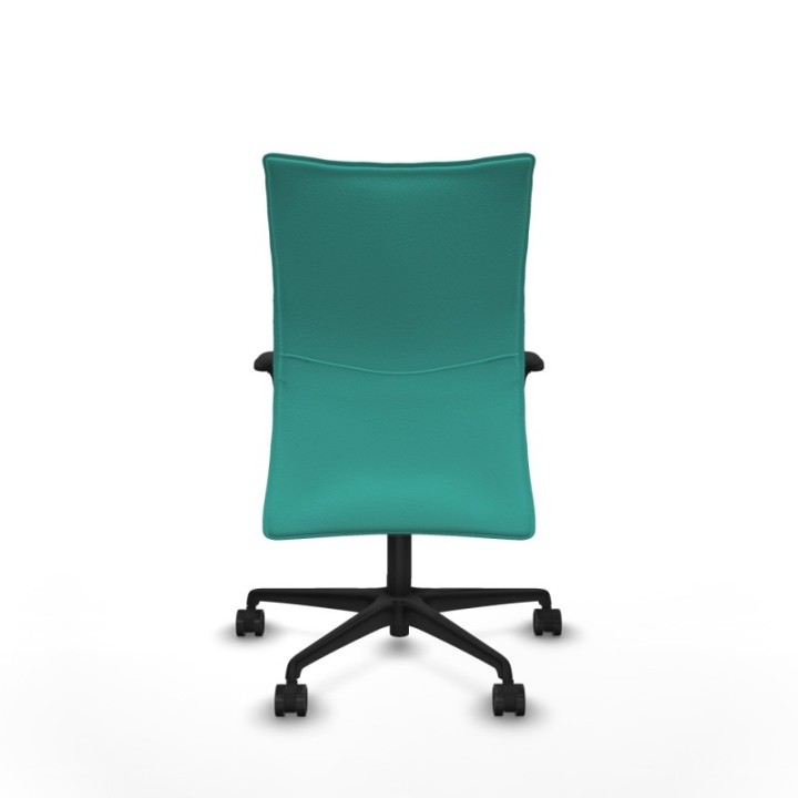 Albacete confidente XL sincro similpiel turquesa brazos 1D cromados base nailon ruedas 65 mm nailon