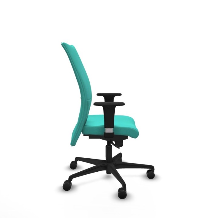 Albacete confidente XL sincro similpiel turquesa brazos 1D cromados base nailon ruedas 65 mm nailon