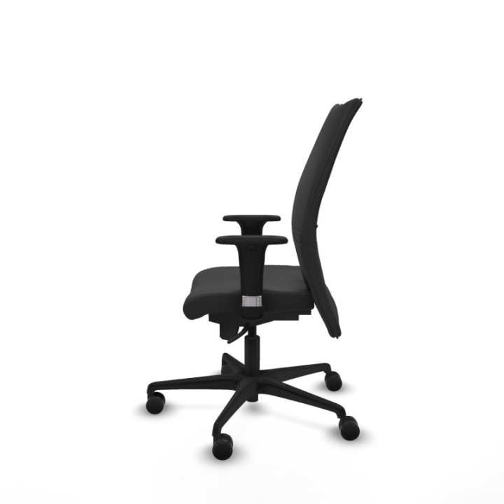 Albacete confidente XL sincro similpiel gris oscuro brazos 1D cromados base nailon ruedas 65 mm nailon