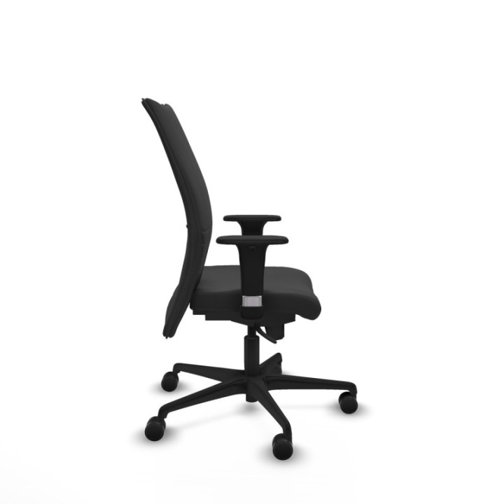 Albacete confidente XL sincro similpiel gris oscuro brazos 1D cromados base nailon ruedas 65 mm nailon