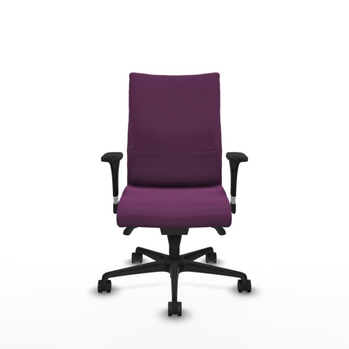 Albacete confidente XL sincro similpiel morado brazos 1D cromados base nailon ruedas 65 mm nailon