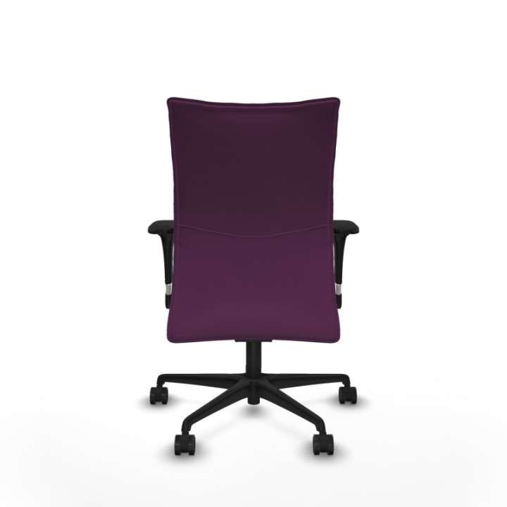 Albacete confidente XL sincro similpiel morado brazos 1D cromados base nailon ruedas 65 mm nailon