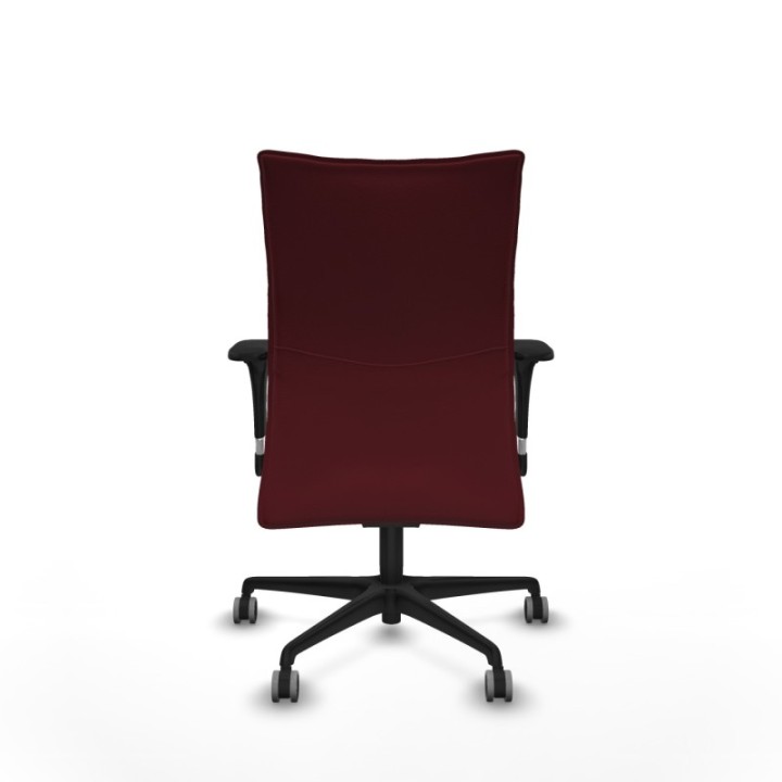 Albacete confidente XL sincro similpiel granate brazos 1D cromados base nailon ruedas 65mm engomadas