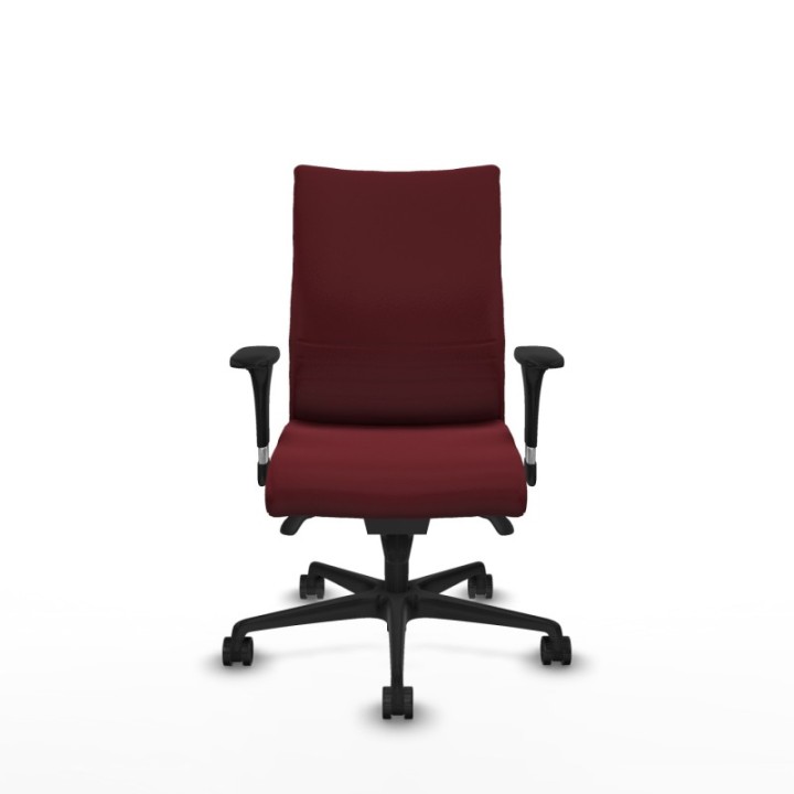 Albacete confidente XL sincro similpiel granate brazos 1D cromados base nailon ruedas 65 mm nailon