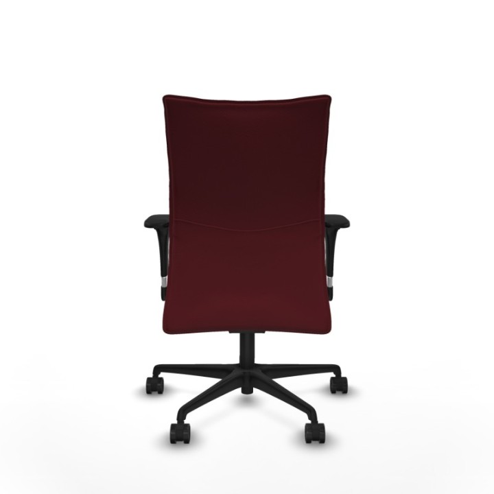 Albacete confidente XL sincro similpiel granate brazos 1D cromados base nailon ruedas 65 mm nailon