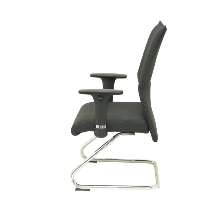 Sillón Albacete confidente patín piel negro