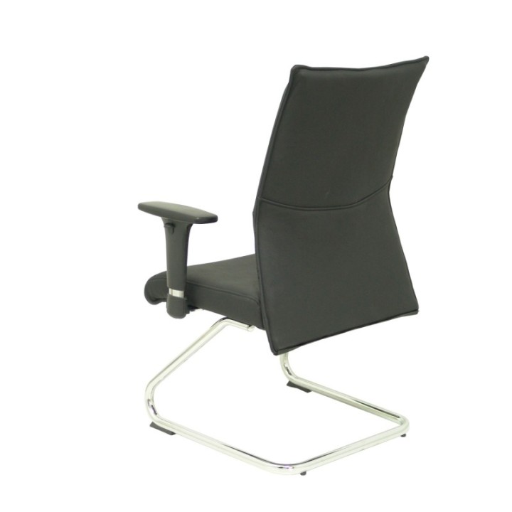 Sillón Albacete confidente patín piel negro