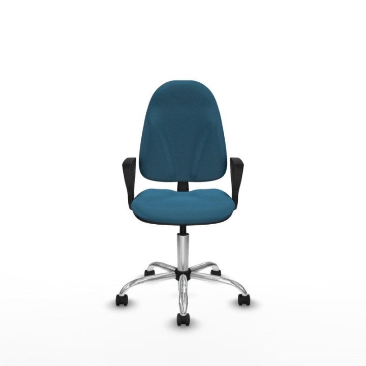 Algarra CP bali verde petroleo brazos fijos base cromada ruedas engomadas 50mm