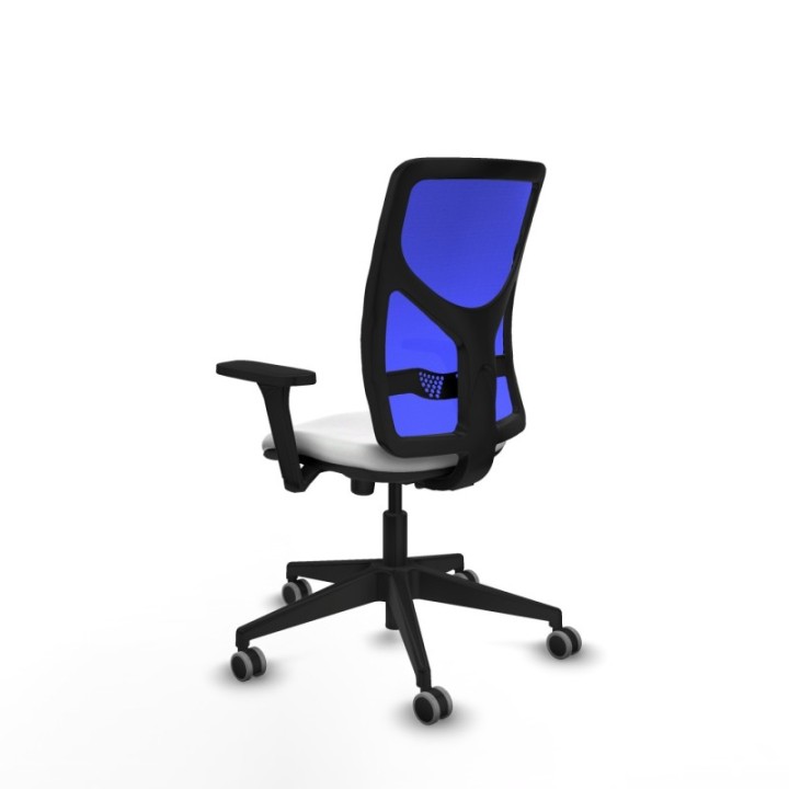 Motilla sincro malla azul bali blanco brazos 3D base piramidal  ruedas 65mm engomadas