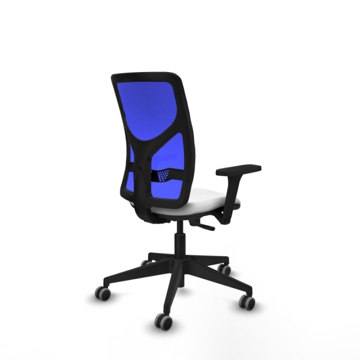 Motilla sincro malla azul bali blanco brazos 3D base piramidal  ruedas 65mm engomadas