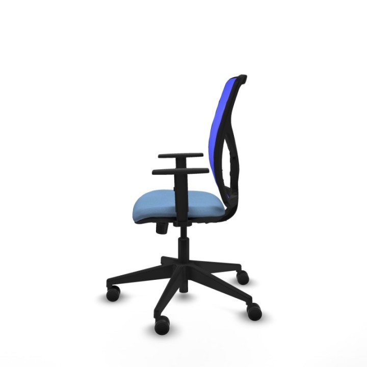 Motilla sincro malla azul bali azul cielo brazos 1D base piramidal  ruedas 65mm nailon