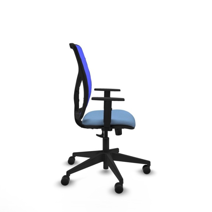 Motilla sincro malla azul bali azul cielo brazos 1D base piramidal  ruedas 65mm nailon