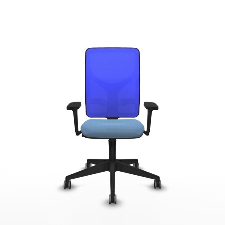 Motilla sincro malla azul bali azul cielo brazos 3D base piramidal  ruedas 65mm engomadas