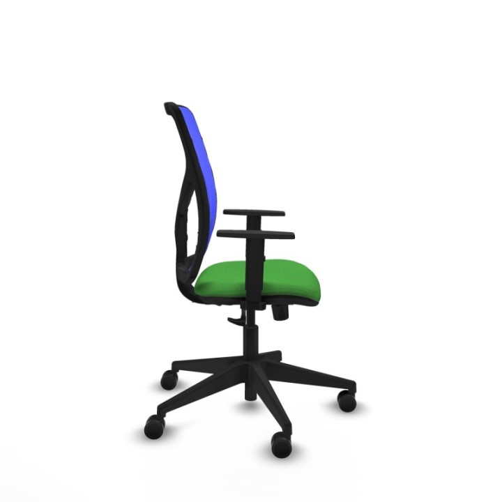 Motilla sincro malla azul bali verde brazos 1D base piramidal  ruedas 65mm nailon