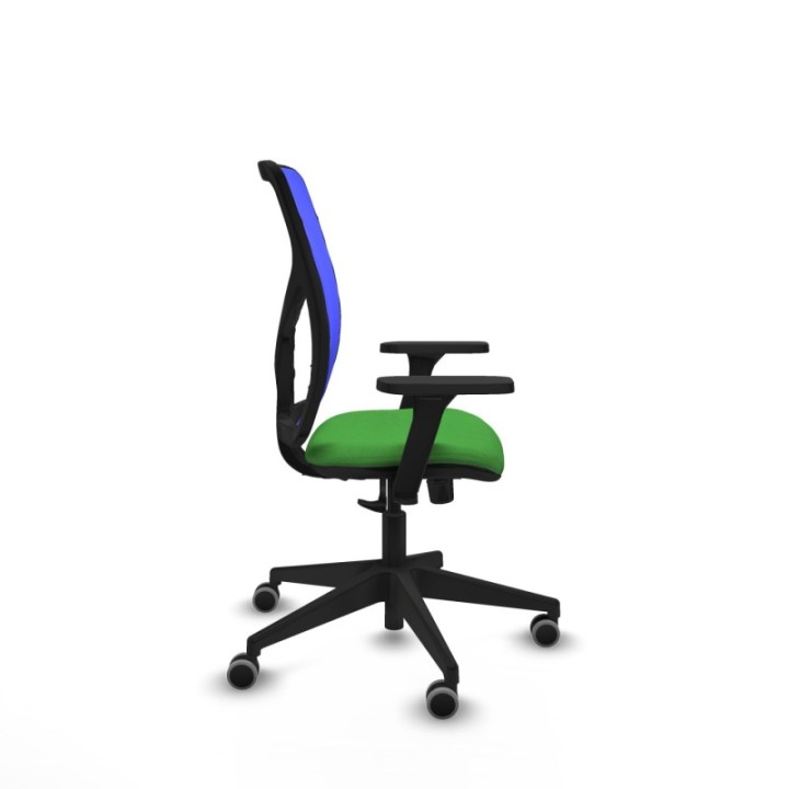 Motilla sincro malla azul bali verde brazos 3D base piramidal  ruedas 65mm engomadas