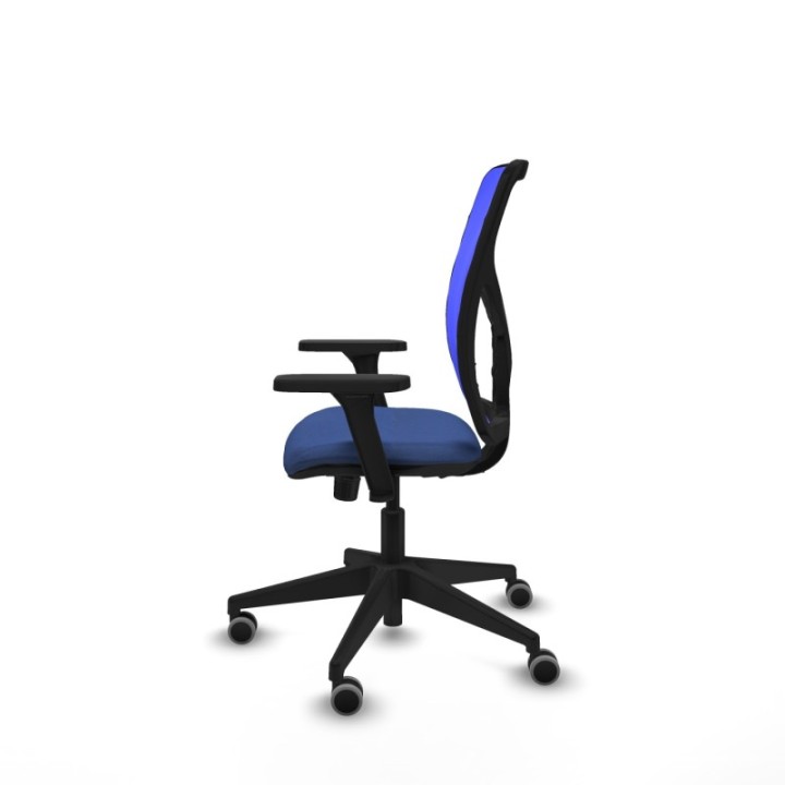 Motilla sincro malla azul bali azul marino brazos 3D base piramidal  ruedas 65mm engomadas