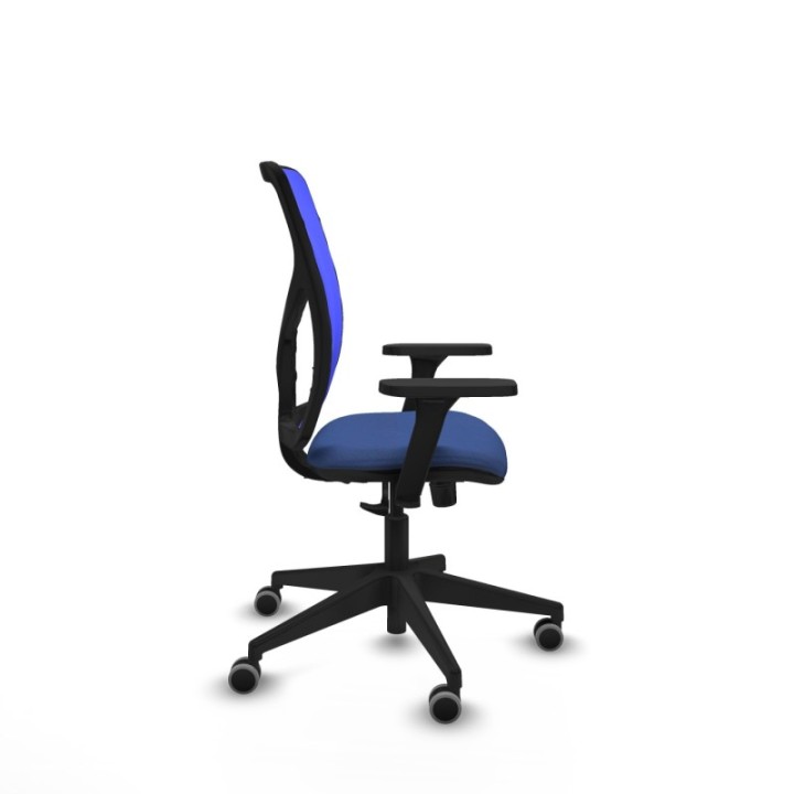 Motilla sincro malla azul bali azul marino brazos 3D base piramidal  ruedas 65mm engomadas