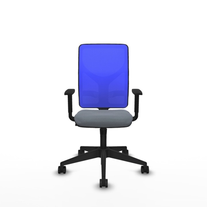 Motilla sincro malla azul bali gris brazos 1D base piramidal  ruedas 65mm nailon