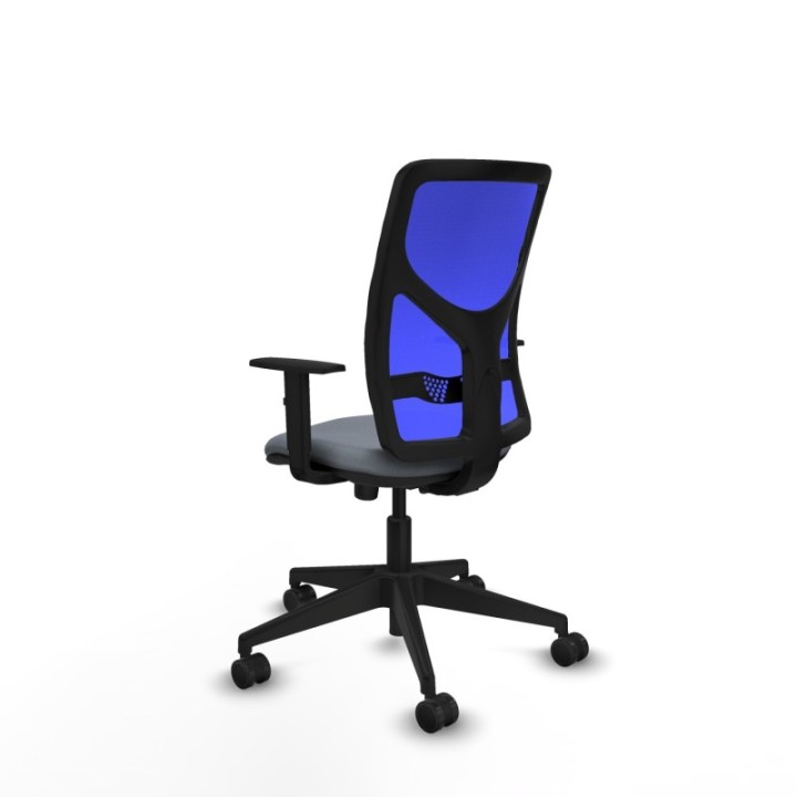 Motilla sincro malla azul bali gris brazos 1D base piramidal  ruedas 65mm nailon