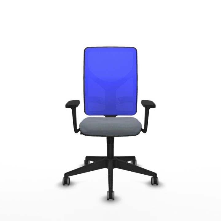 Motilla sincro malla azul bali gris brazos 3D base piramidal  ruedas 65mm engomadas