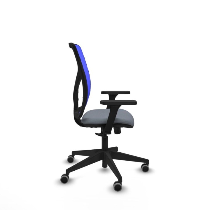 Motilla sincro malla azul bali gris brazos 3D base piramidal  ruedas 65mm engomadas