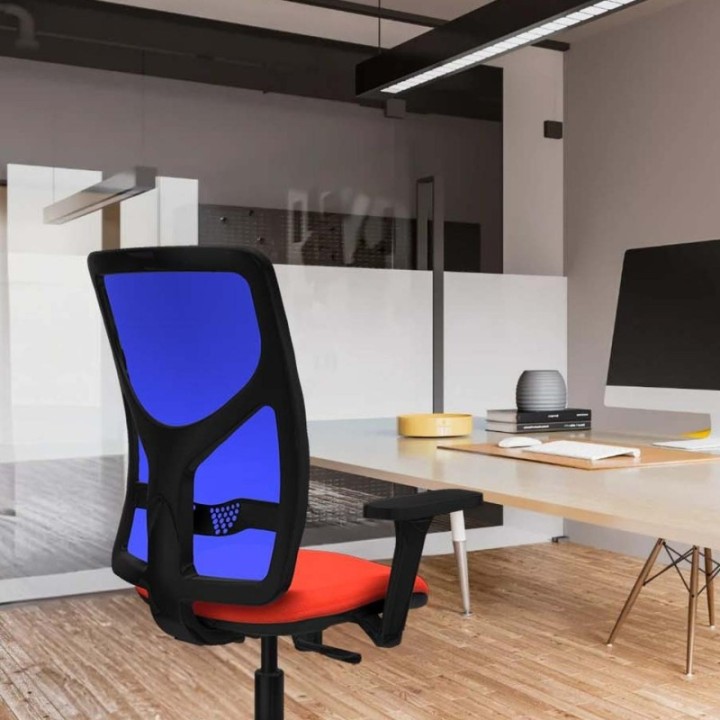 Motilla sincro malla azul bali azul brazos 3D base piramidal  ruedas 65mm engomadas