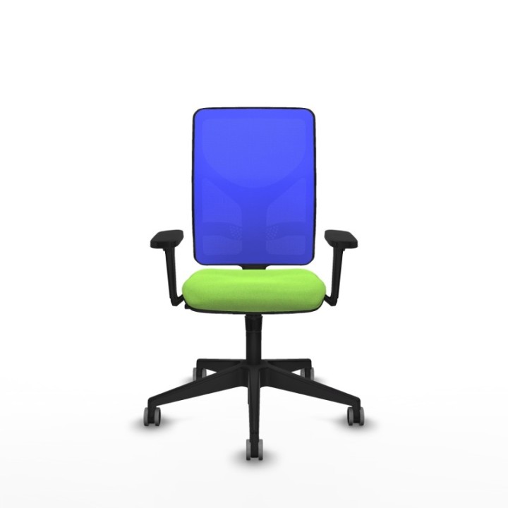 Motilla sincro malla azul bali pistacho brazos 3D base piramidal  ruedas 65mm engomadas