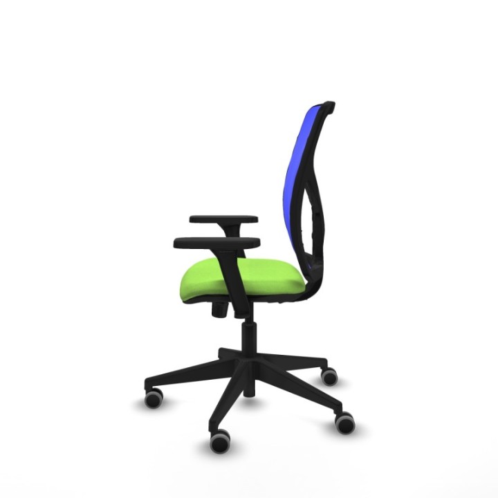 Motilla sincro malla azul bali pistacho brazos 3D base piramidal  ruedas 65mm engomadas