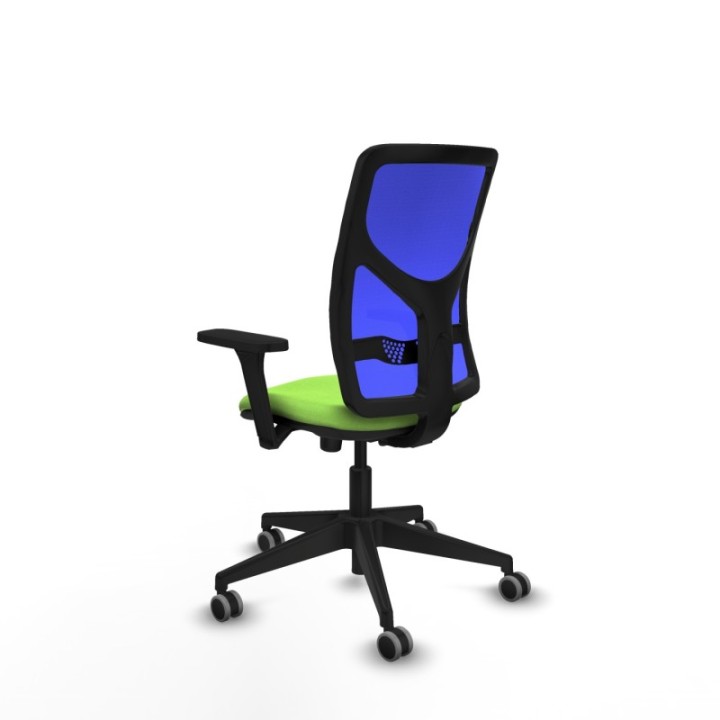 Motilla sincro malla azul bali pistacho brazos 3D base piramidal  ruedas 65mm engomadas