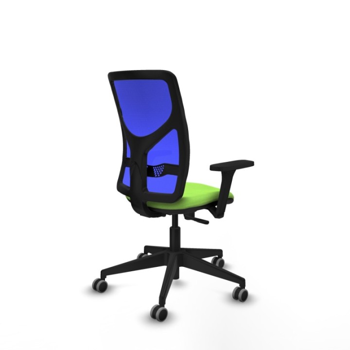 Motilla sincro malla azul bali pistacho brazos 3D base piramidal  ruedas 65mm engomadas