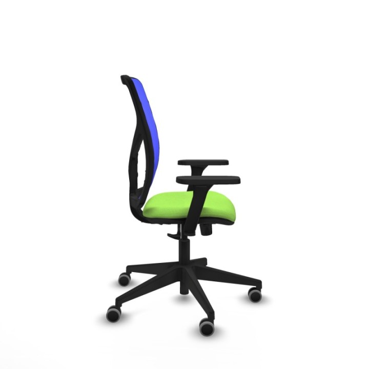 Motilla sincro malla azul bali pistacho brazos 3D base piramidal  ruedas 65mm engomadas