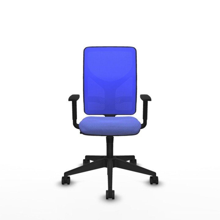 Motilla sincro malla azul bali azul claro brazos 1D base piramidal  ruedas 65mm nailon