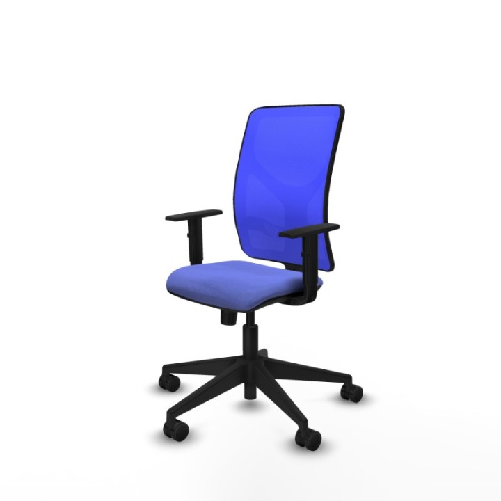 Motilla sincro malla azul bali azul claro brazos 1D base piramidal  ruedas 65mm nailon